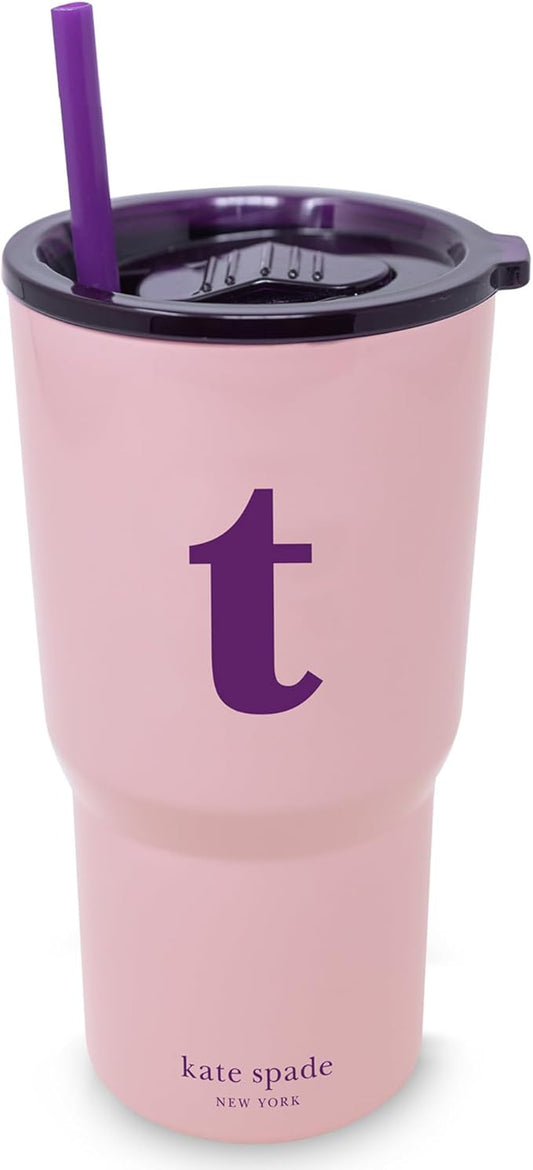 Initial Stainless Steel Tumbler - T - 20 Ounce