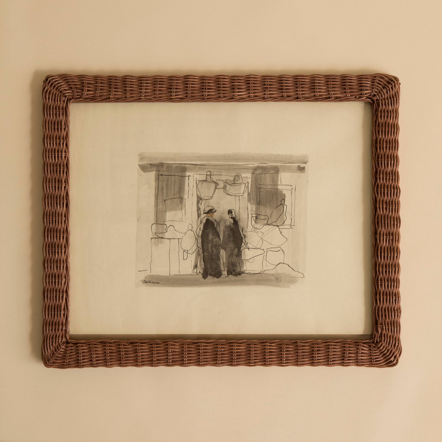 Harper Rattan Handwoven Picture Frame Large