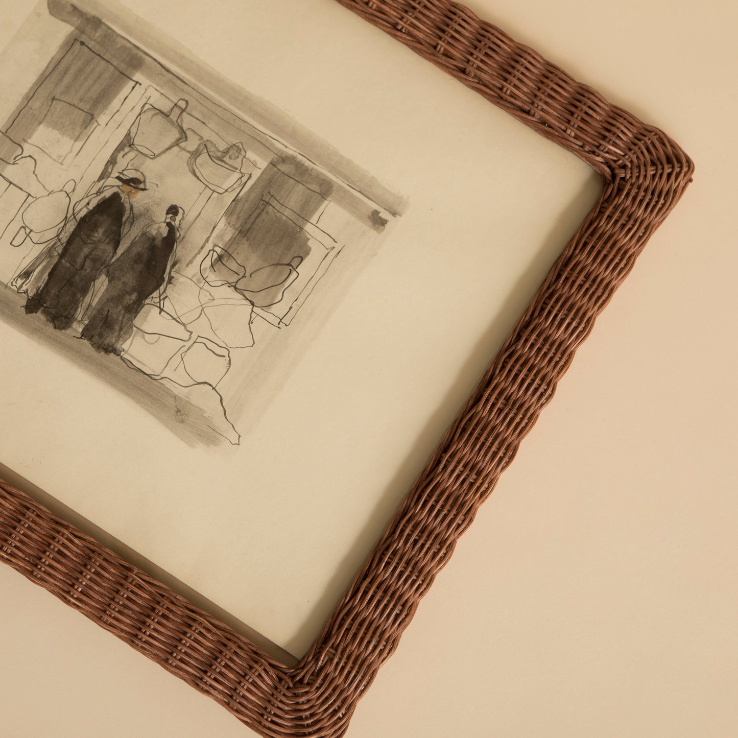 Harper Rattan Handwoven Picture Frame Large