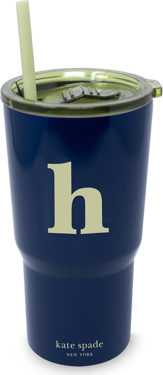 Initial Stainless Steel Tumbler - H - 20 Ounce