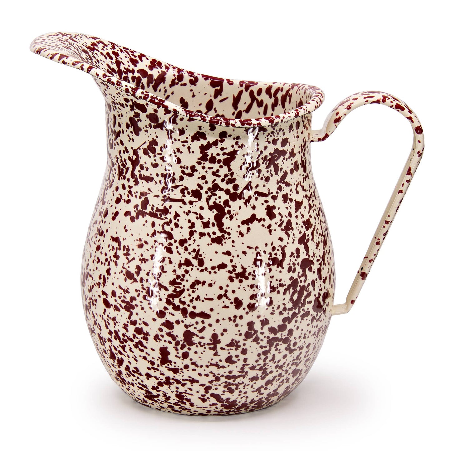 Splatter Enamelware Large Pitcher: Navy & Cream Splatter