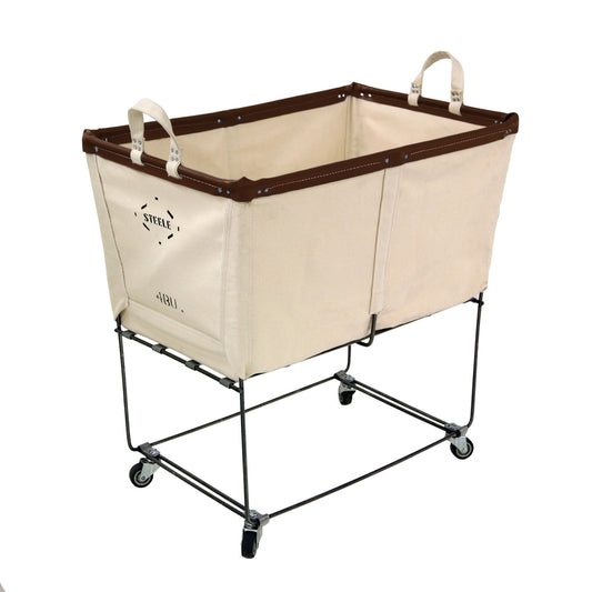 Canvas Elevated Laundry Trolley - Brown trim - 4 BU