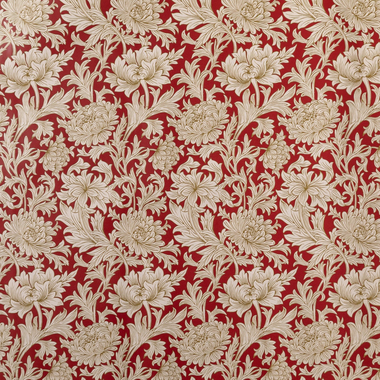 William Morris Wrapping Paper Gift Red Cream Wrapping. Paper Roll - 3 Metres