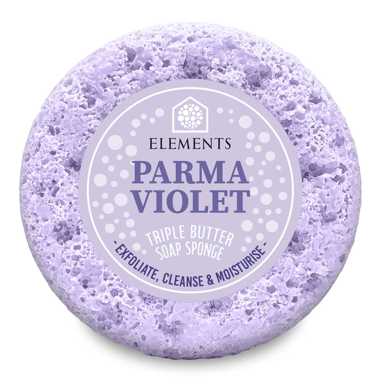 Parma Violet Soap Sponge – Triple Butter, Vegan & Handmade
