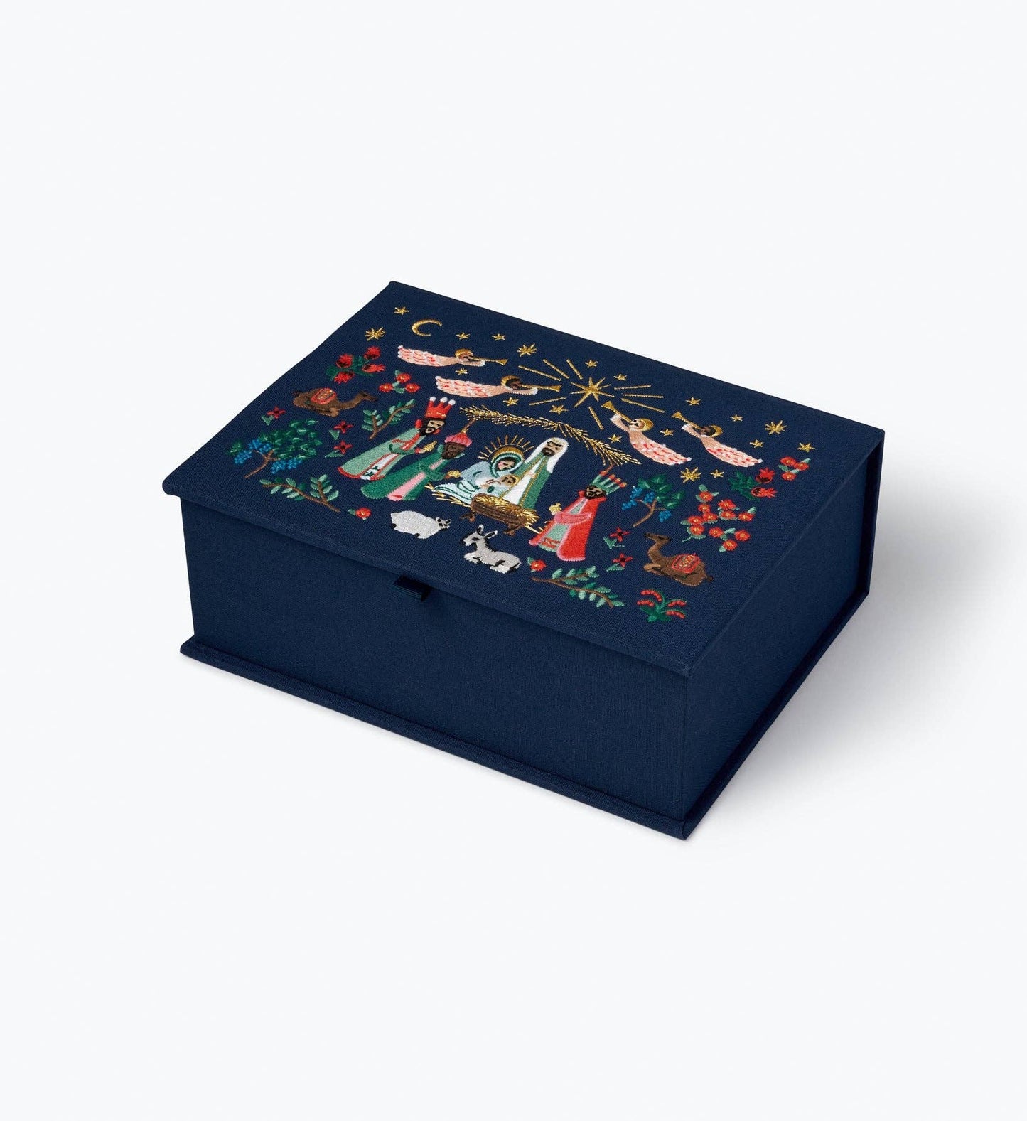 Nativity Large Embroidered Keepsake Box