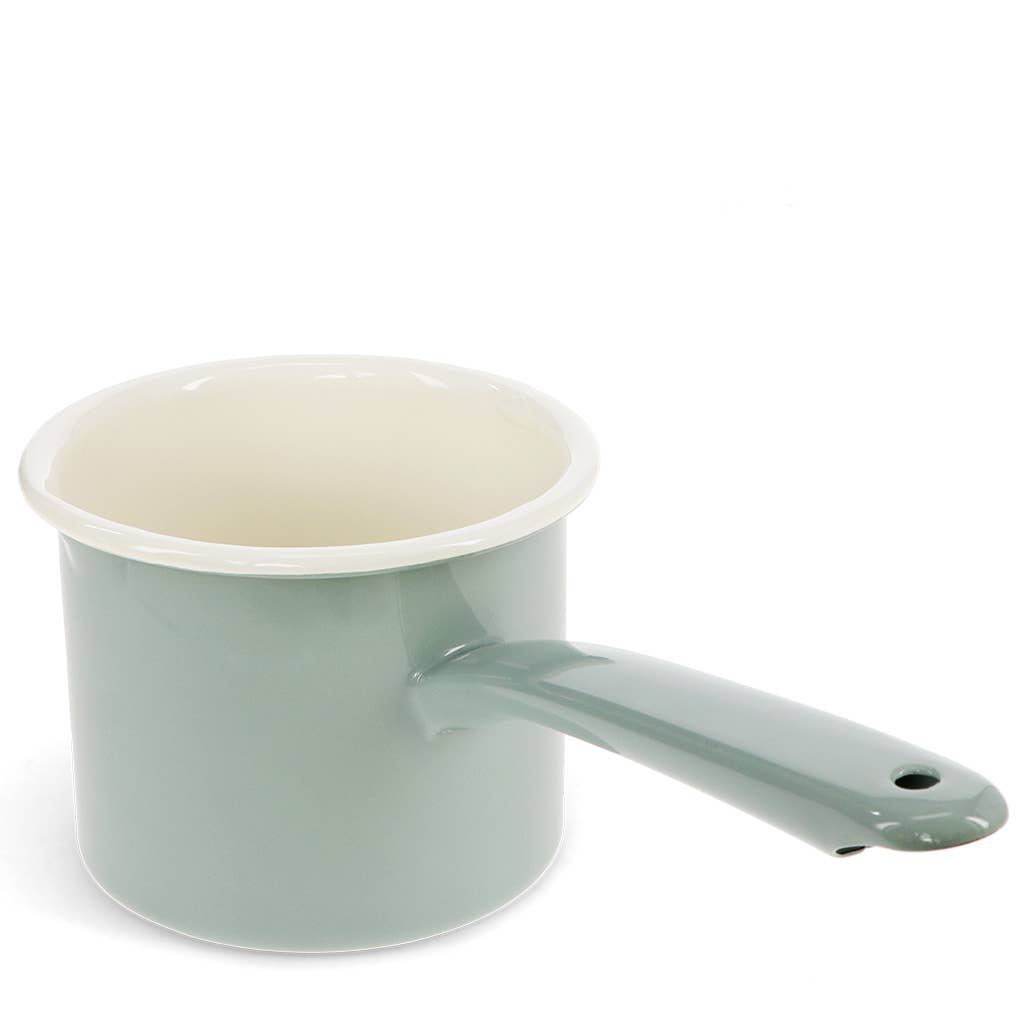 Enamel milk pot 0.9Ltr - Pistachio green