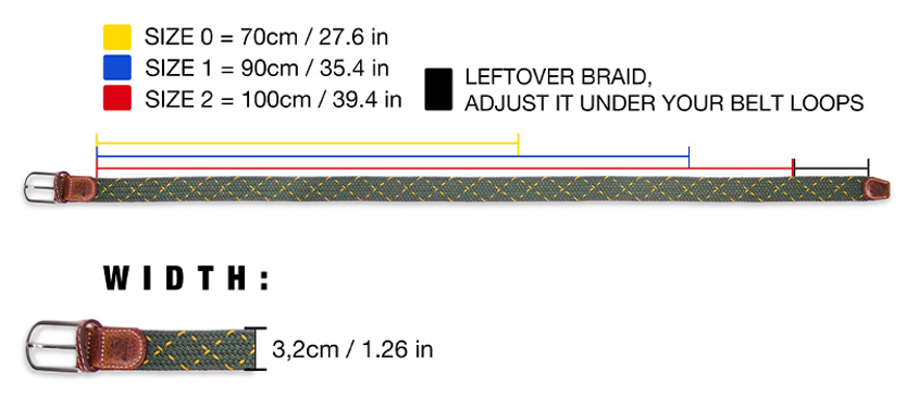 Woven Elastic Belt - Sandy Beige - Size 2