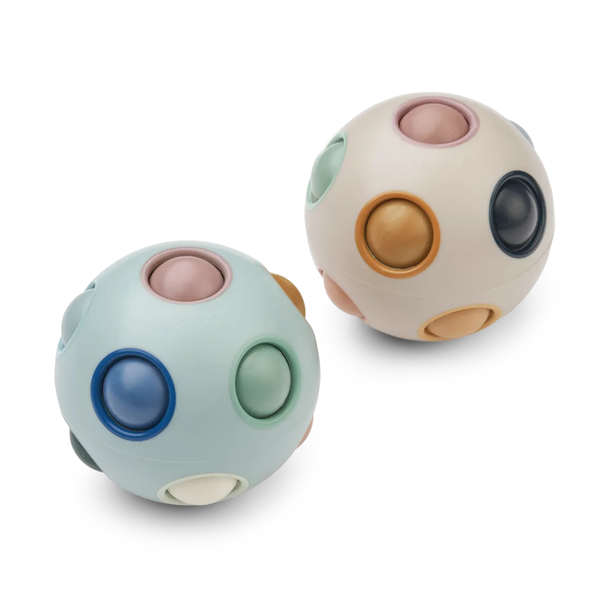 Solene Puzzle Ball 2-Pack - Ice Blue Mix