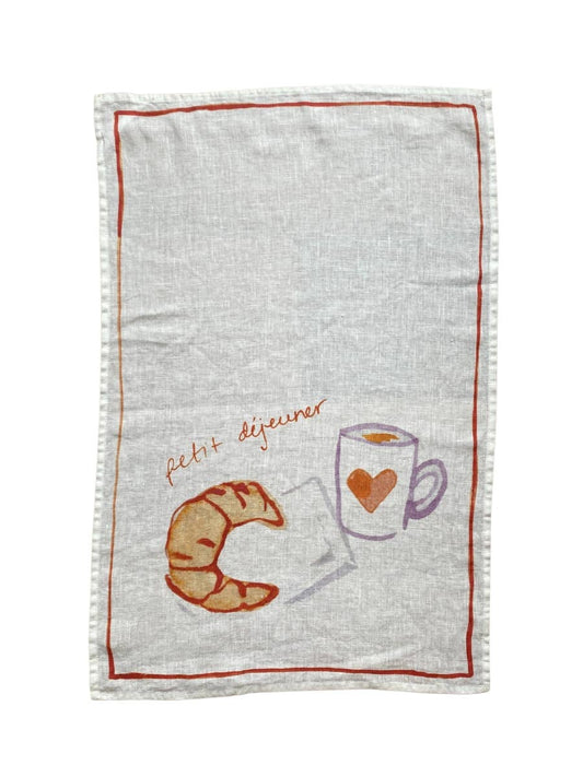 Petit Dejuner Linen Tea towel