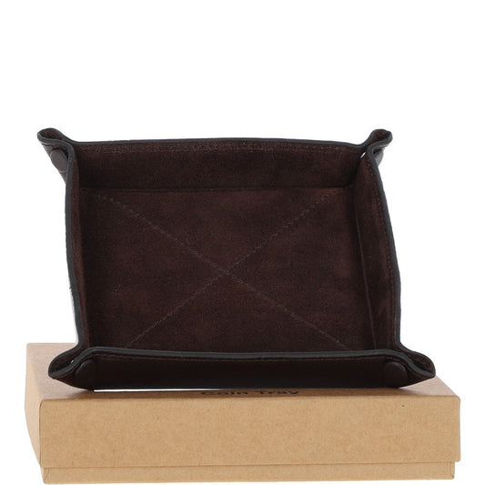 Leather Coin Tray - Brown