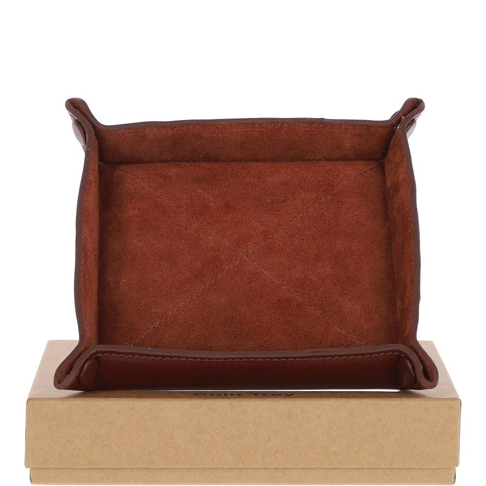 Leather Coin tray - Chestnut