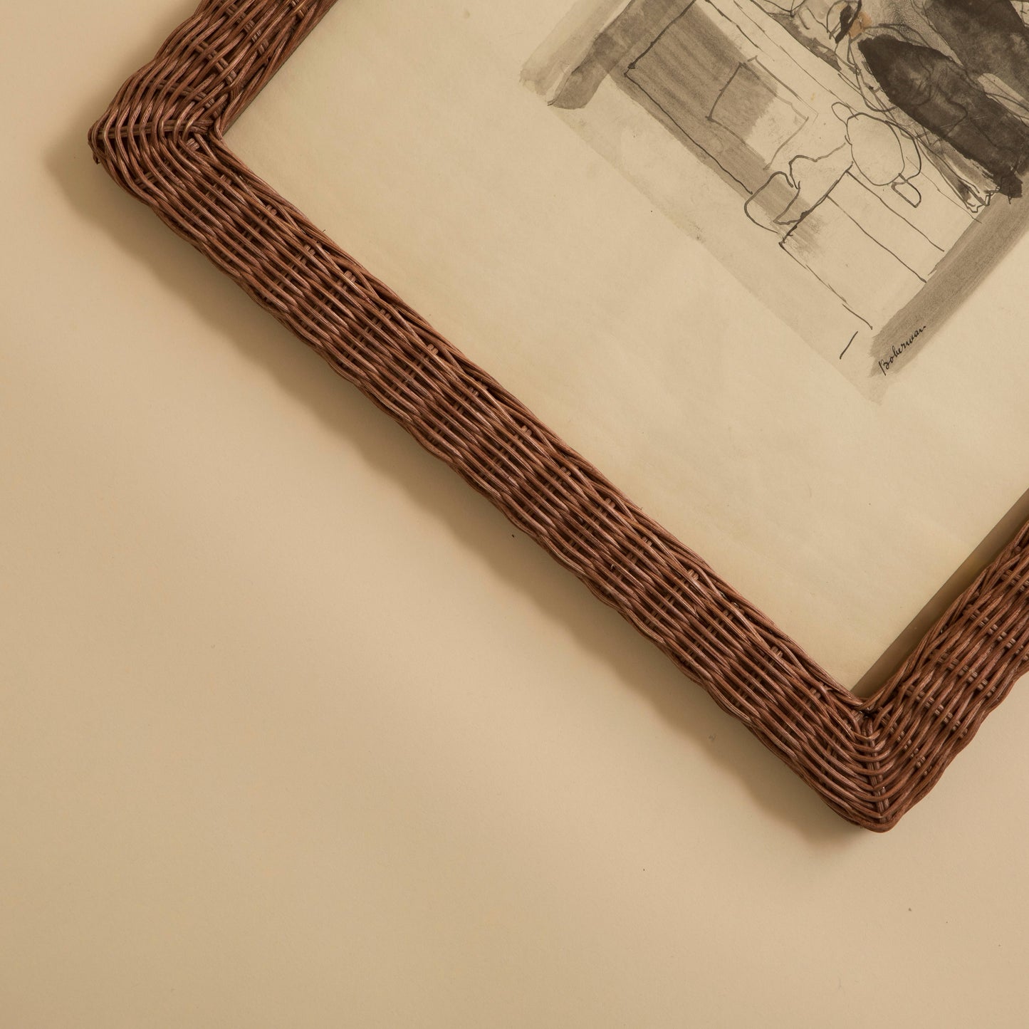 Harper Rattan Handwoven Picture Frame Large