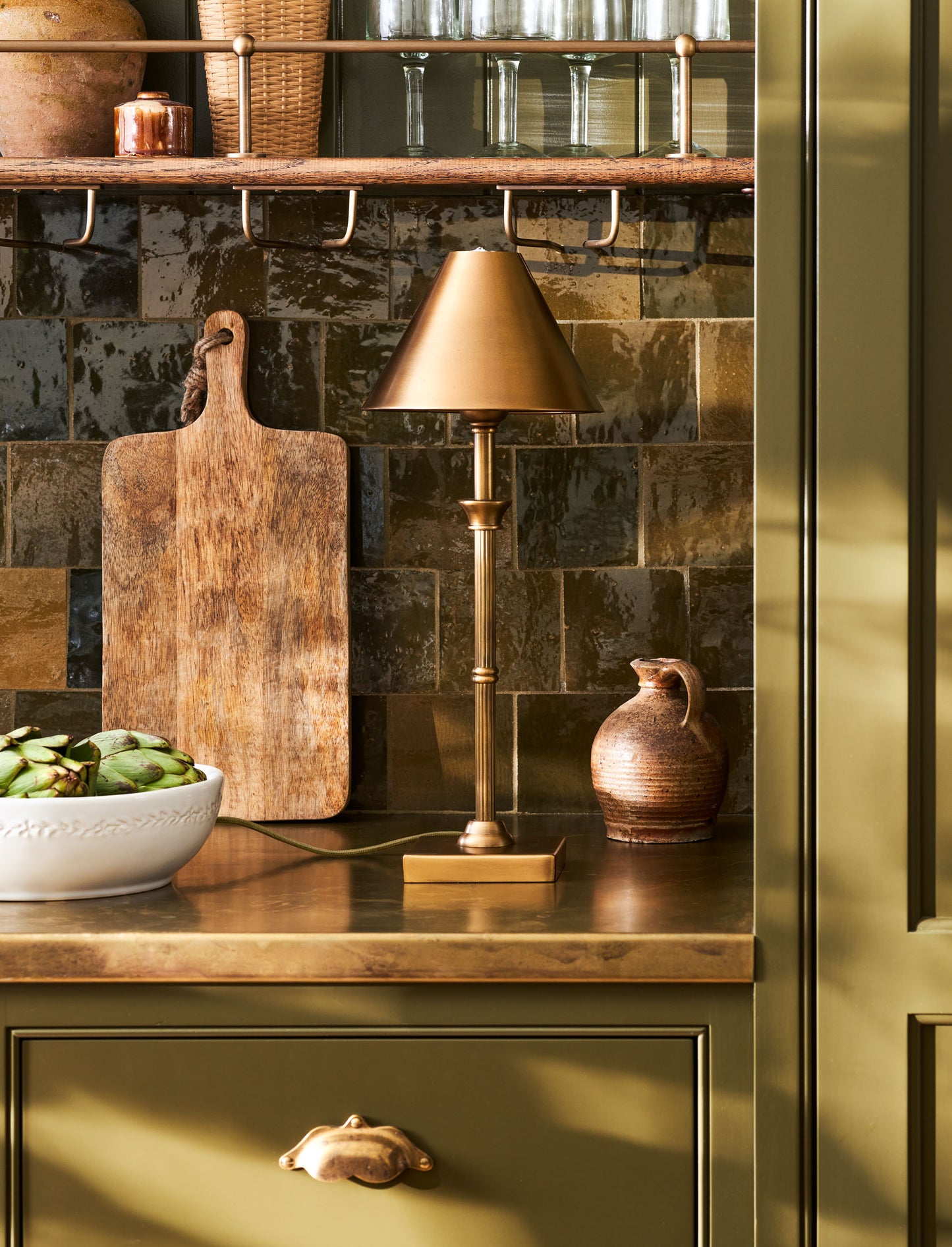 Kelmscot Table Lamp Antique Brass