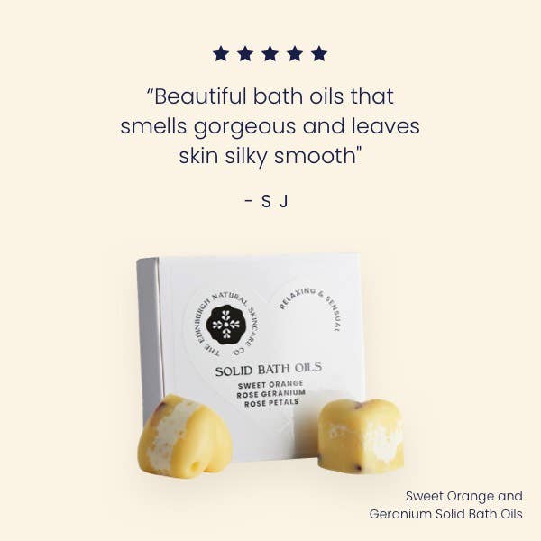 Orange and Geranium Solid Bath Oils - 40 grams
