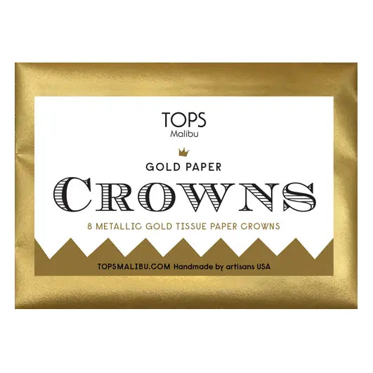 Gold Paper Crown - 8 Pack