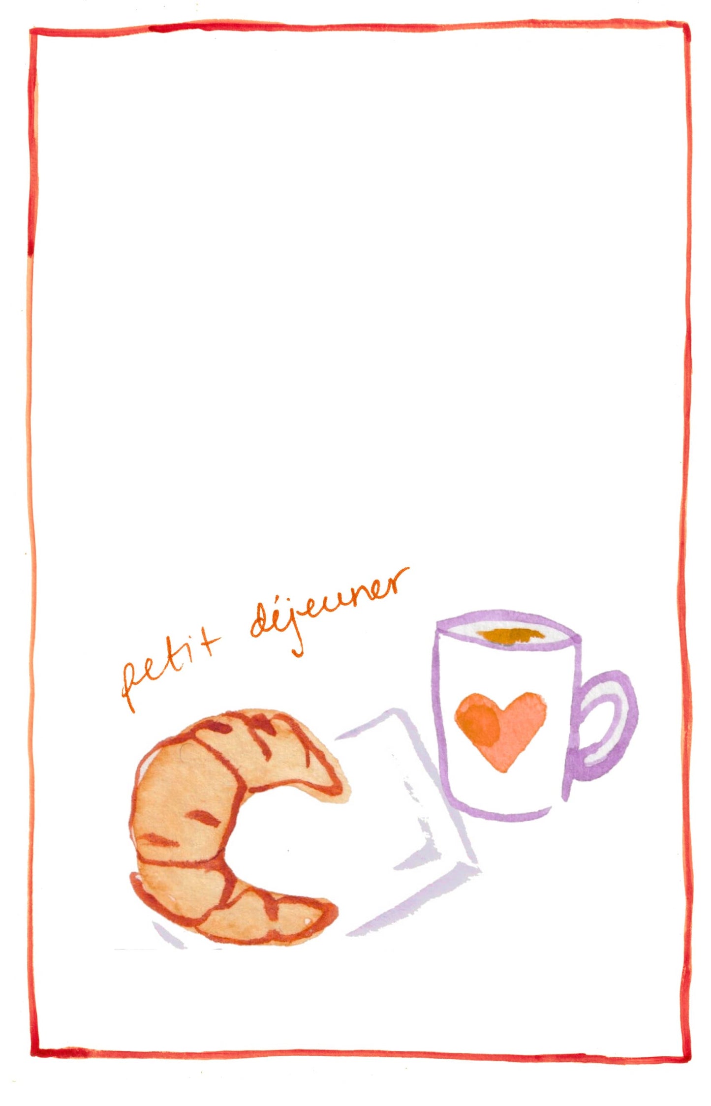 Petit Dejuner Linen Tea towel