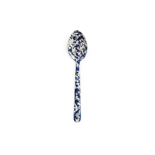 Large Slotted Spoon - Navy and Cream