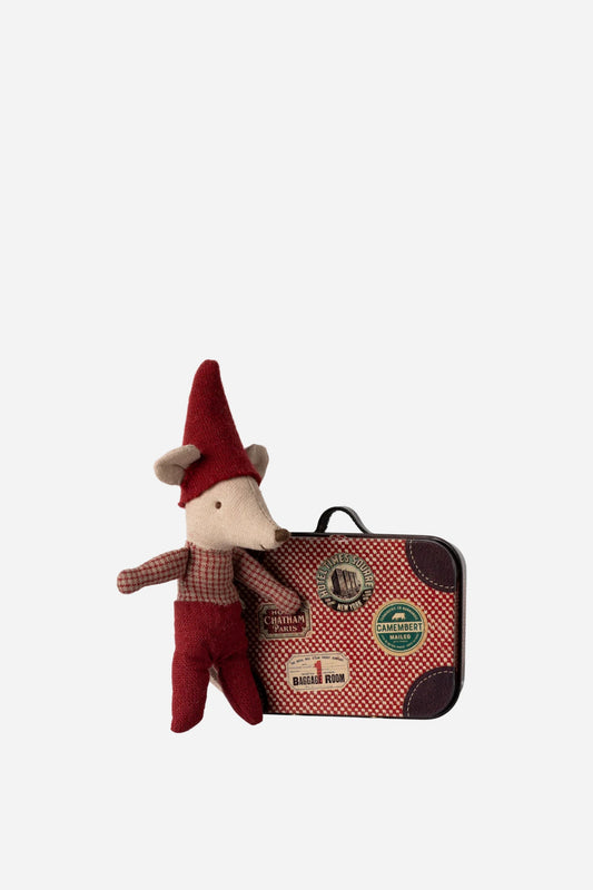Christmas Mouse - Baby in a suitcase