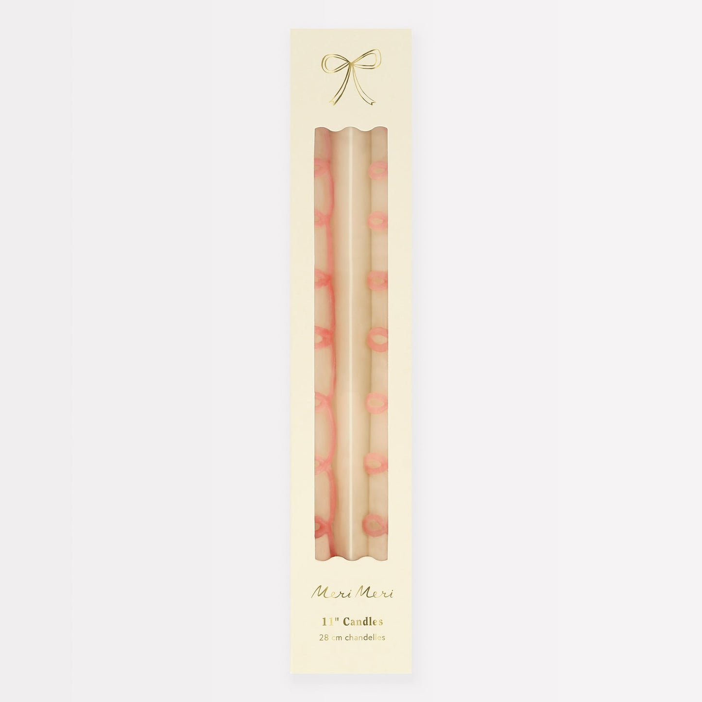 Pink Swirl Taper Candles