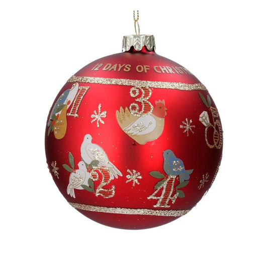 Red 12 Days of Christmas Bauble