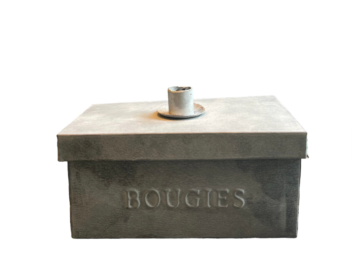 Utility Tin Candles and Holder