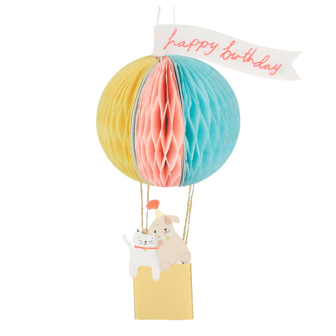 Air Balloon Honeycomb Card