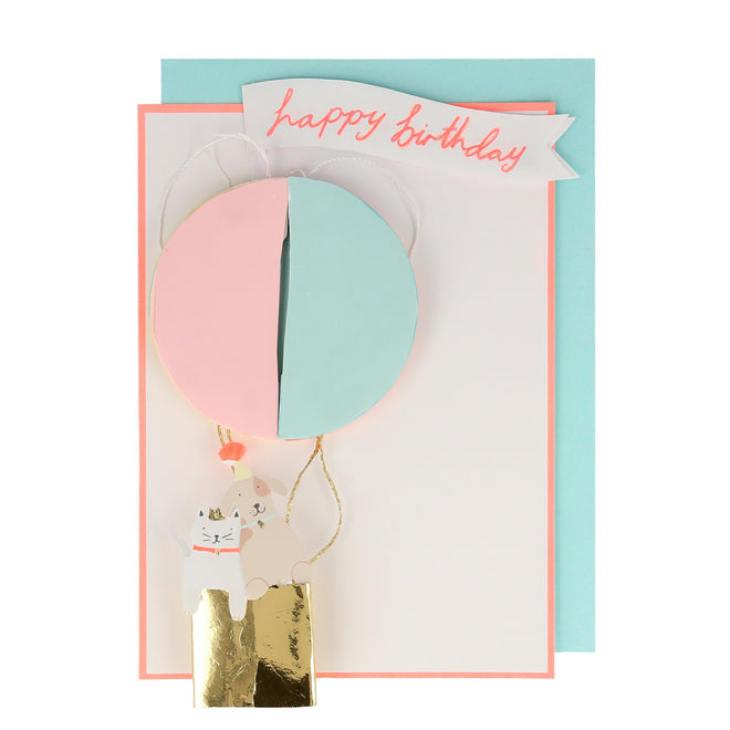 Air Balloon Honeycomb Card