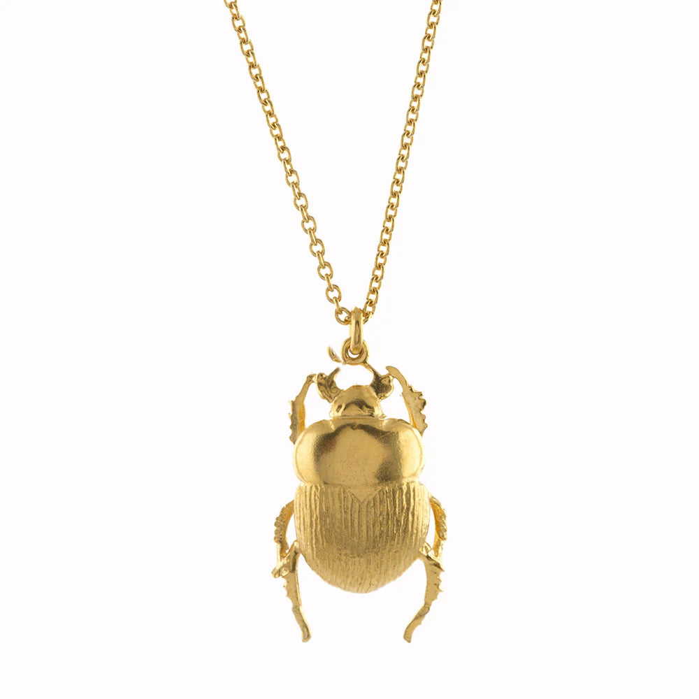 Dor Beetle Necklace - Gold Plate