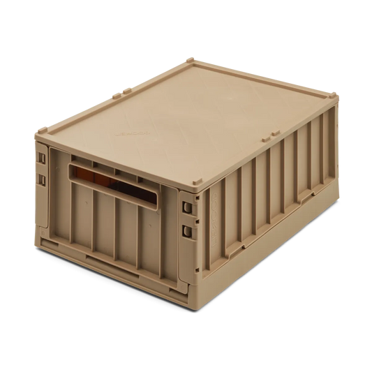 Weston storage box M w. lid 2-pack - Oat