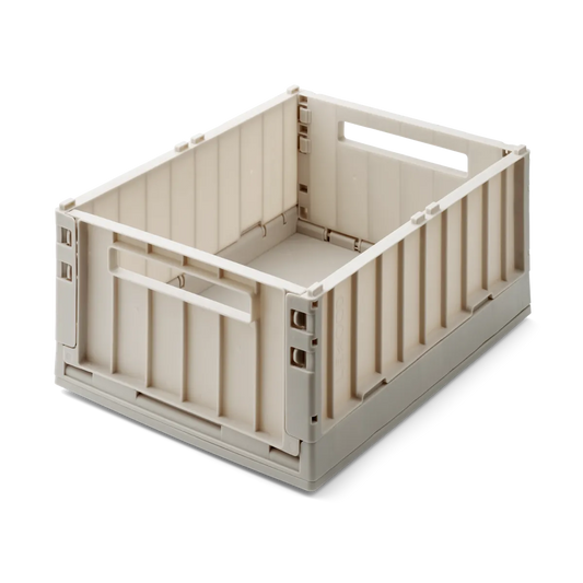 Weston storage box M w. lid 2-pack - Sandy