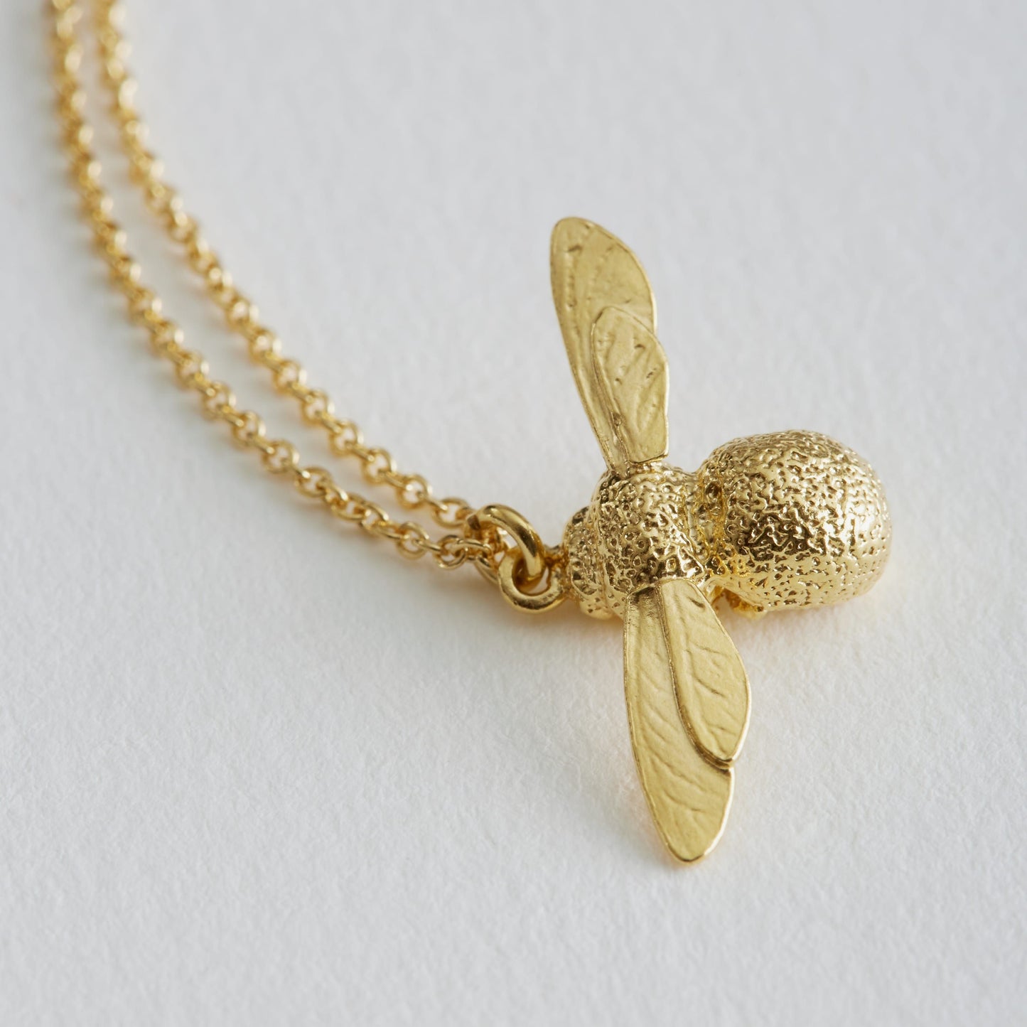 Baby Bumblebee Necklace - Gold Plate