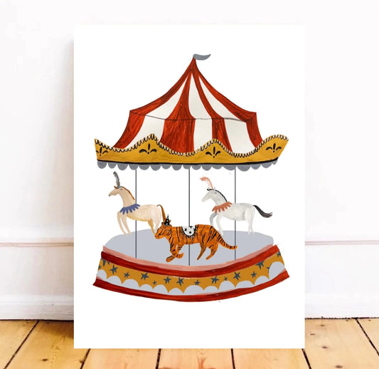 Circus Carousel Print