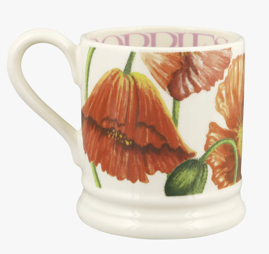 Red Poppy 1/2 Pint Mug