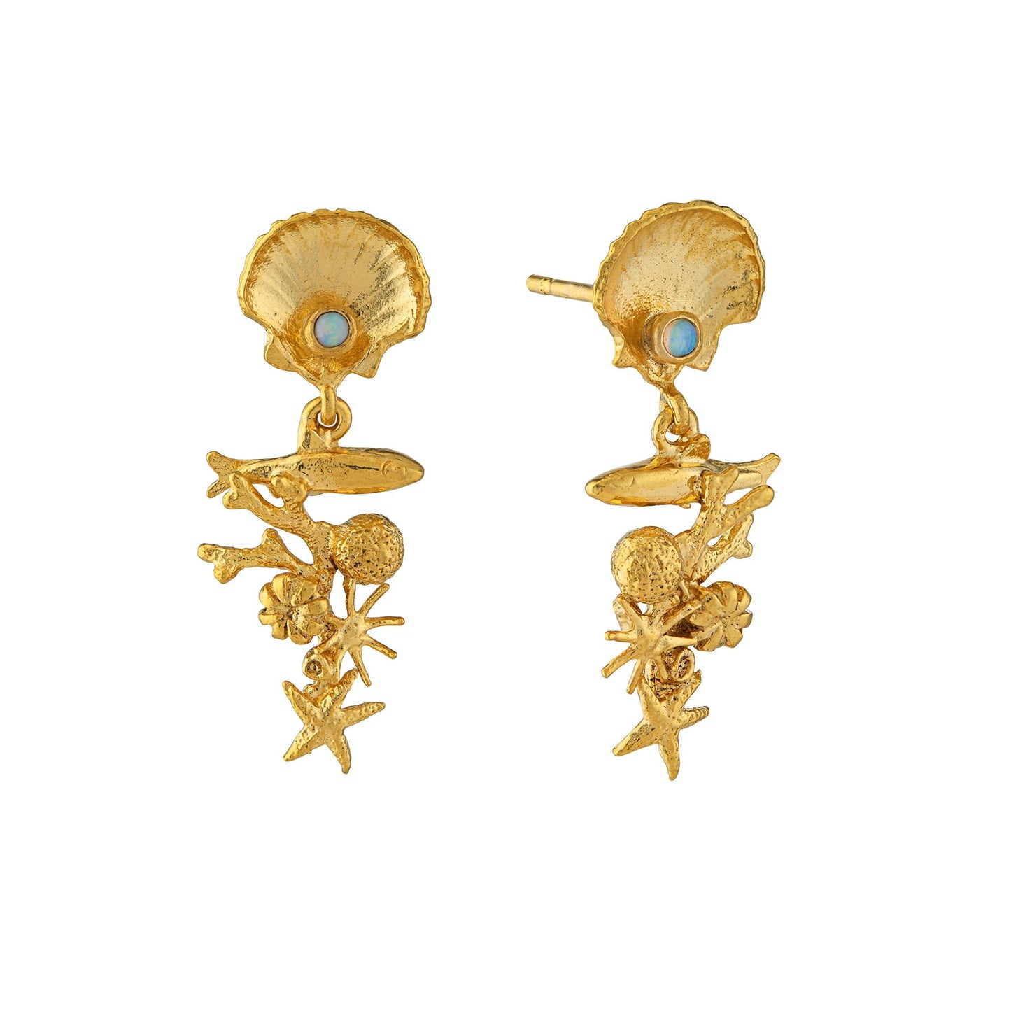 Coral Reef Opal Drop Earrings